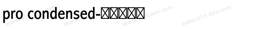 pro condensed字体转换